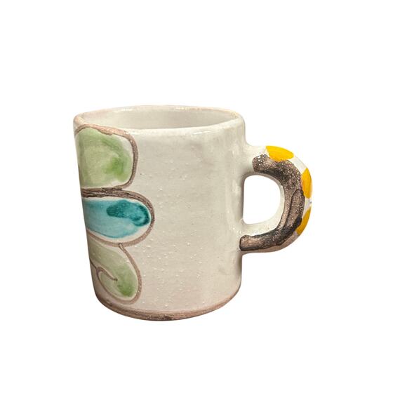 Hand Painted Desimone Italy 13 Signed Vintage Bird Art Pottery Cup and Saucer - Picture 6 of 6